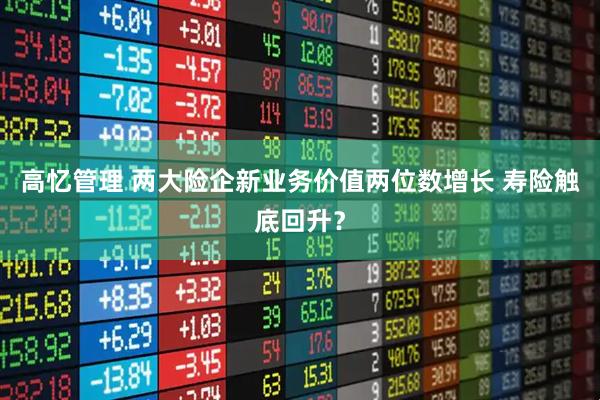 高忆管理 两大险企新业务价值两位数增长 寿险触底回升？