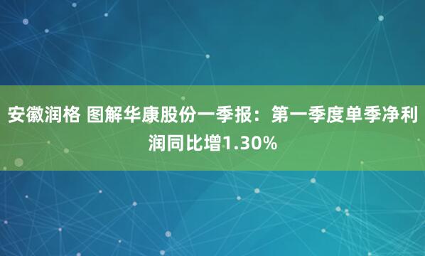 安徽润格 图解华康股份一季报：第一季度单季净利润同比增1.30%